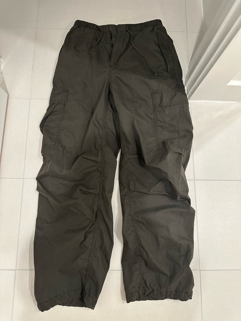 Aritzia Olive Green Parachute Pants